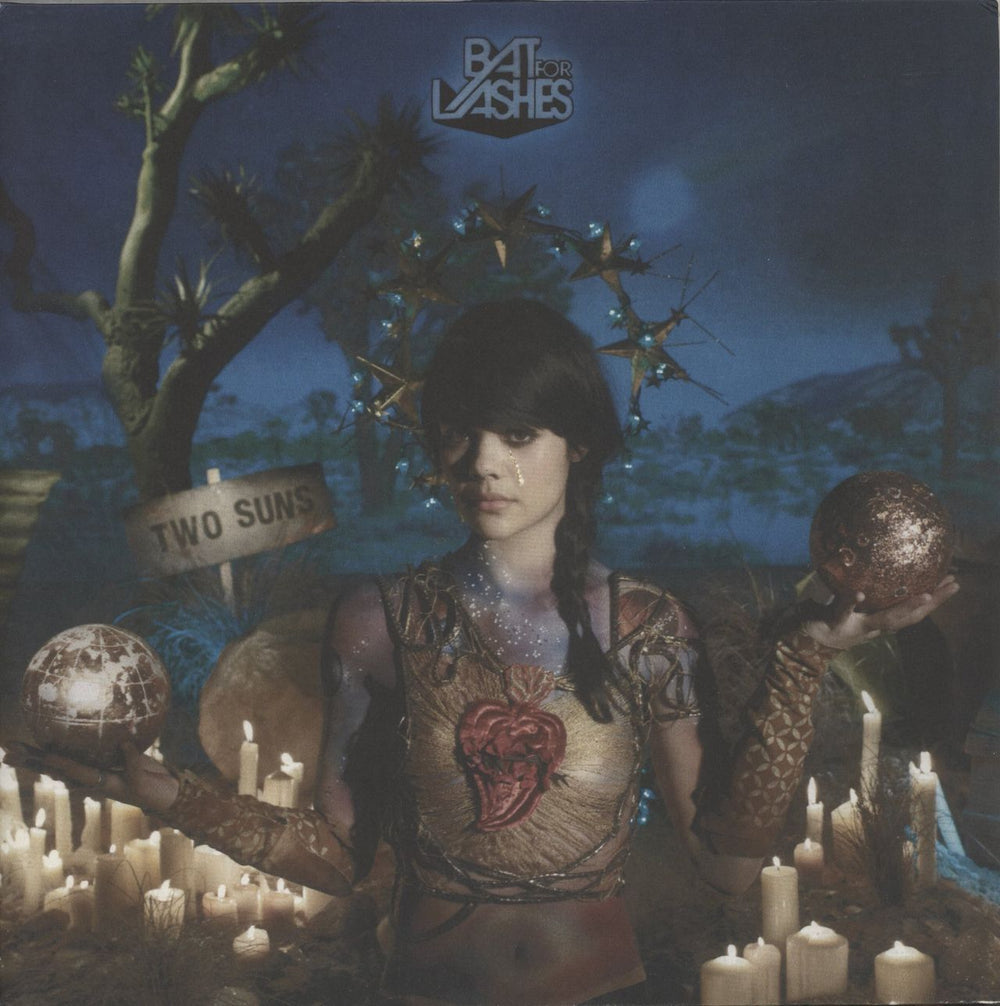 Bat For Lashes Two Suns - EX UK vinyl LP album (LP record) 6930191