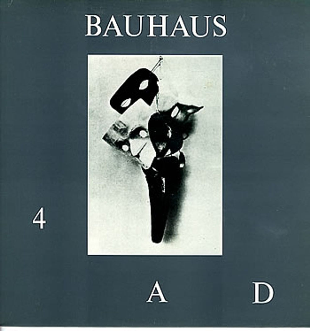 Bauhaus 4.A.D. - White B-side Label UK vinyl LP album (LP record) BAD312