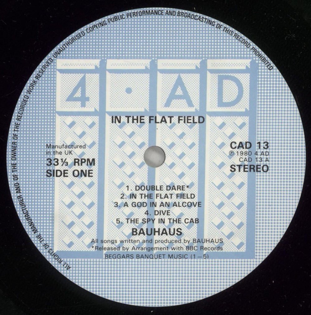 Bauhaus In A Flat Field - EX - Utopia Pressing UK vinyl LP album (LP record) BAULPIN878264