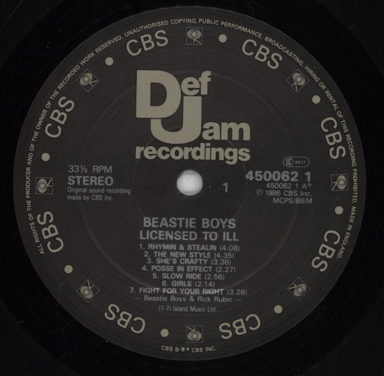 Beastie Boys Licensed To Ill + Poster UK Vinyl LP — RareVinyl.com