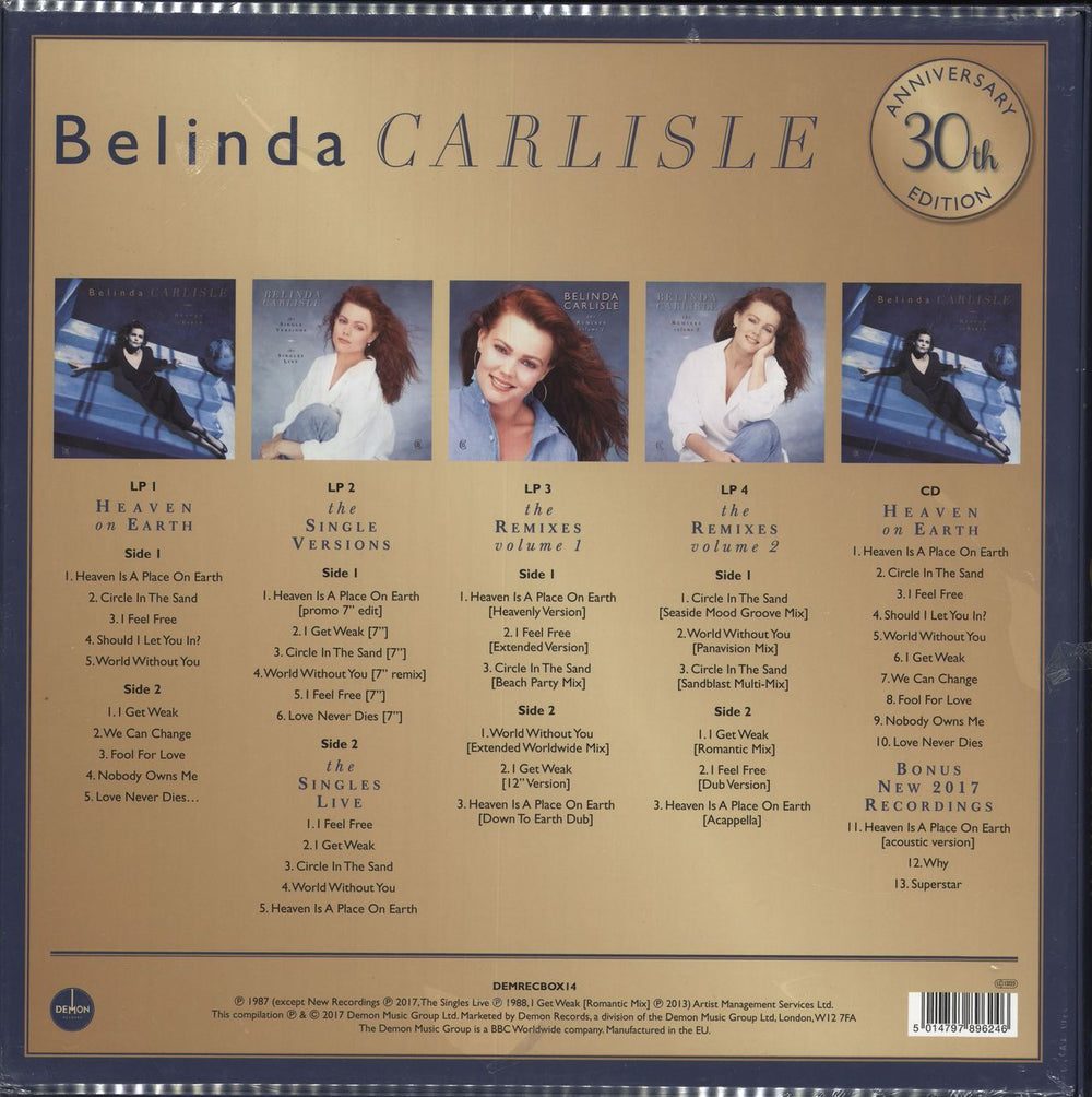 Belinda Carlisle Heaven On Earth - Sealed UK Vinyl Box Set 5014797896246
