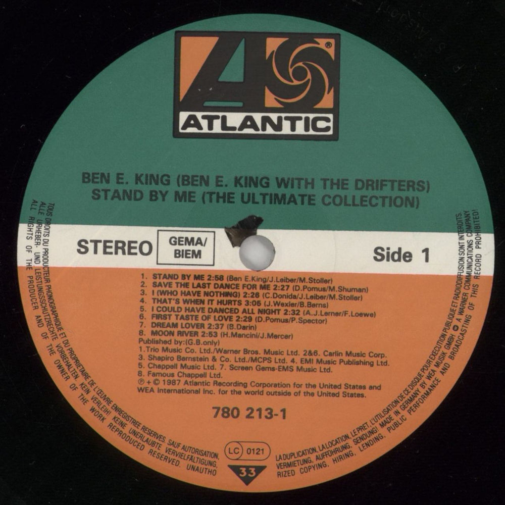 Ben E. King Stand By Me - The Ultimate Collection UK vinyl LP album (LP record) BKGLPST421099