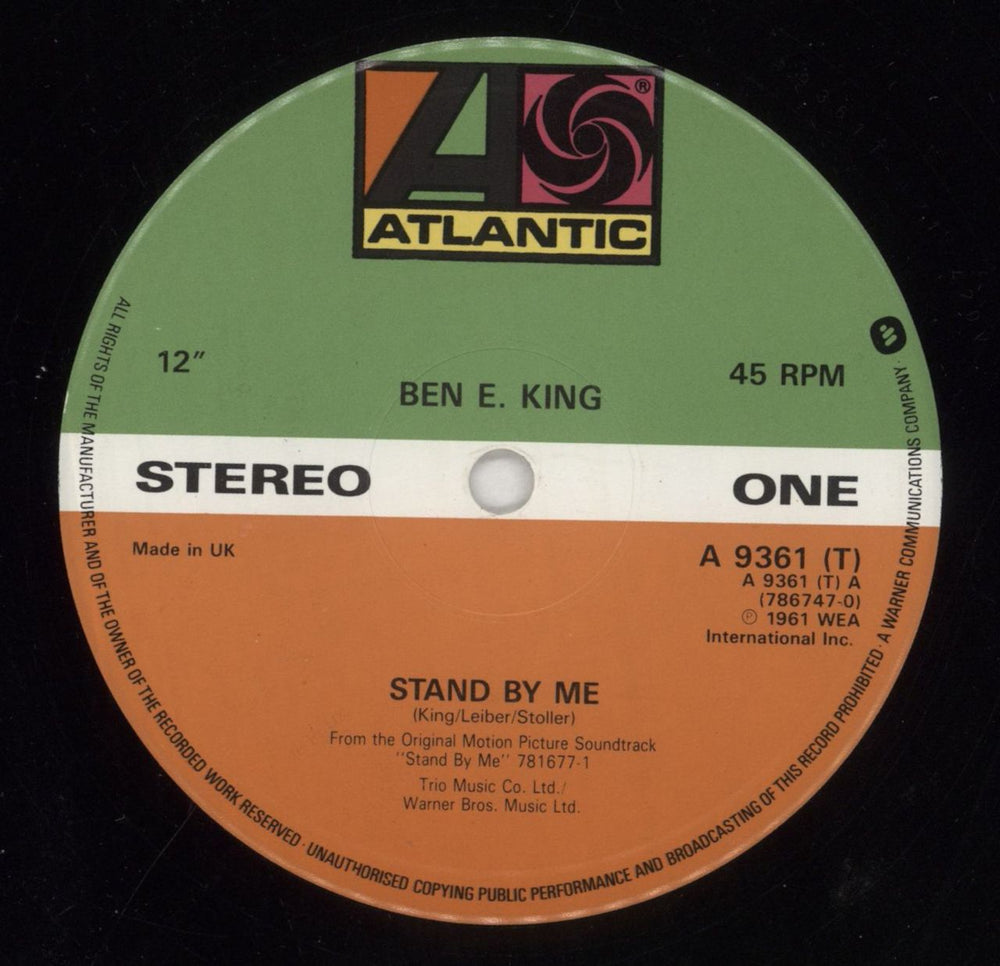 Ben E. King Stand By Me UK 12" vinyl single (12 inch record / Maxi-single) BKG12ST385914