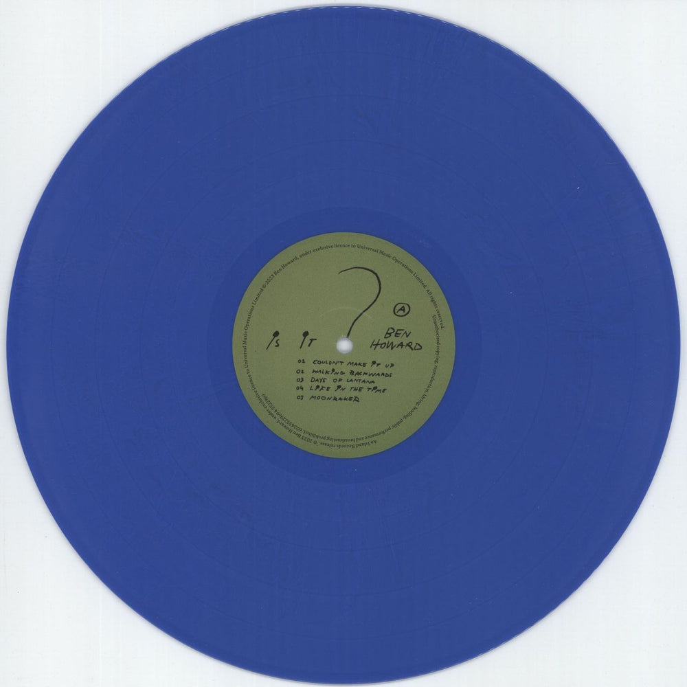 Ben Howard Is It? - Blue Vinyl + Poster - Assai Records Numbered Obi UK vinyl LP album (LP record) F5NLPIS872506