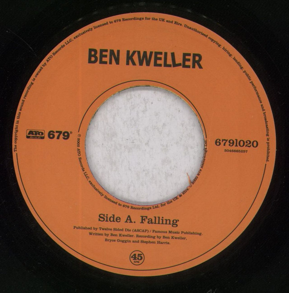 Ben Kweller Falling UK 7" vinyl single (7 inch record / 45) 679L020