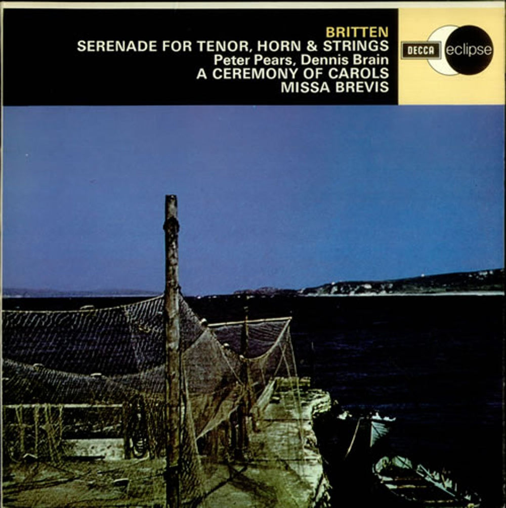 Benjamin Britten Serenade For Tenor, Horn & Strings / A Ceremony Of Carols / Missa Brevis - 2nd UK vinyl LP album (LP record) ECS507