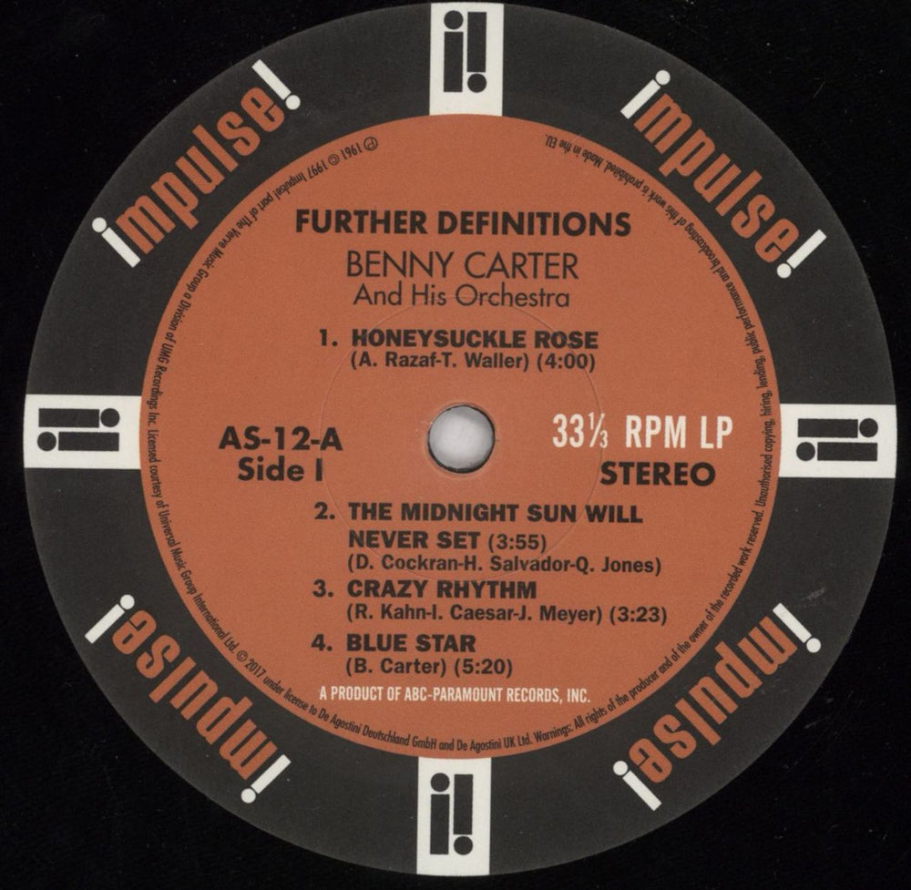 Benny Carter Further Definitions - 180gm Vinyl UK vinyl LP album (LP record) BCALPFU821531