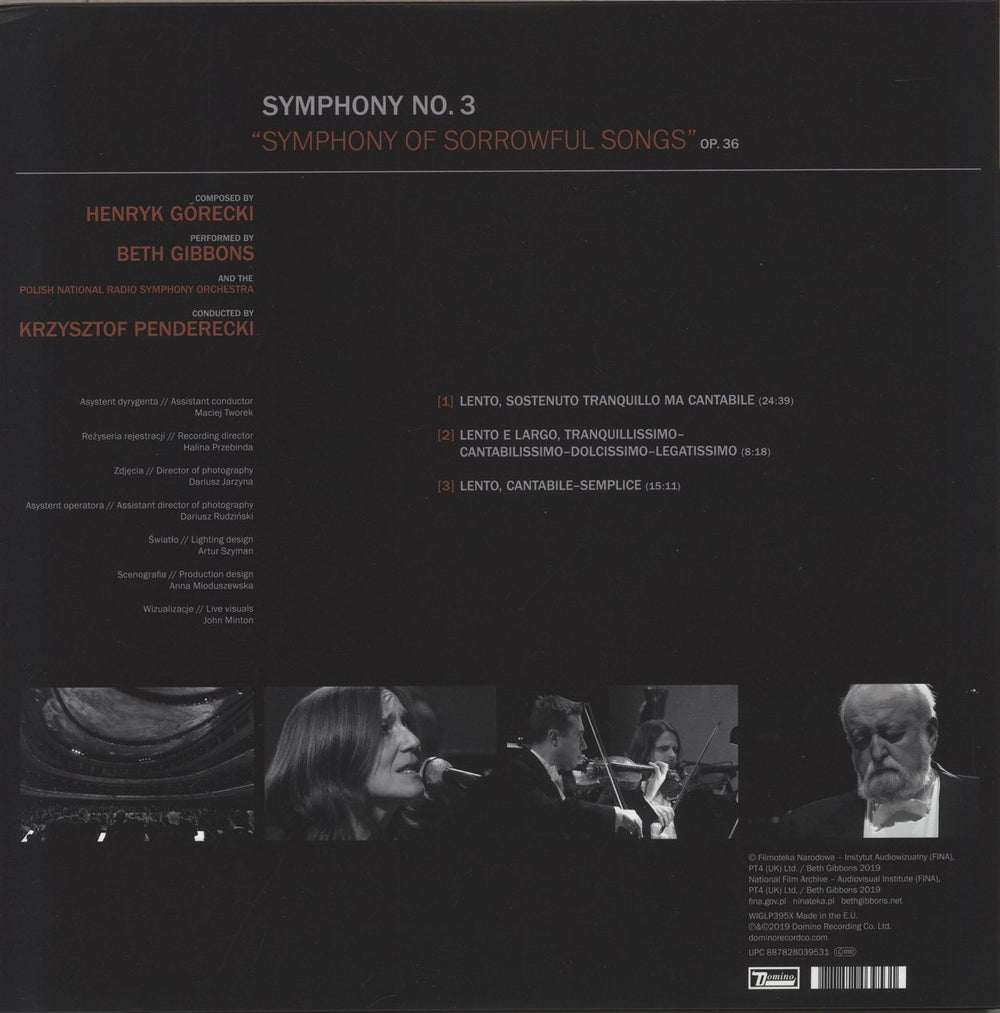 Beth Gibbons Symphony No. 3 [Symphony Of Sorrowful Songs] Op. 36 + DVD + Autographed Photo UK vinyl LP album (LP record) 887828039531