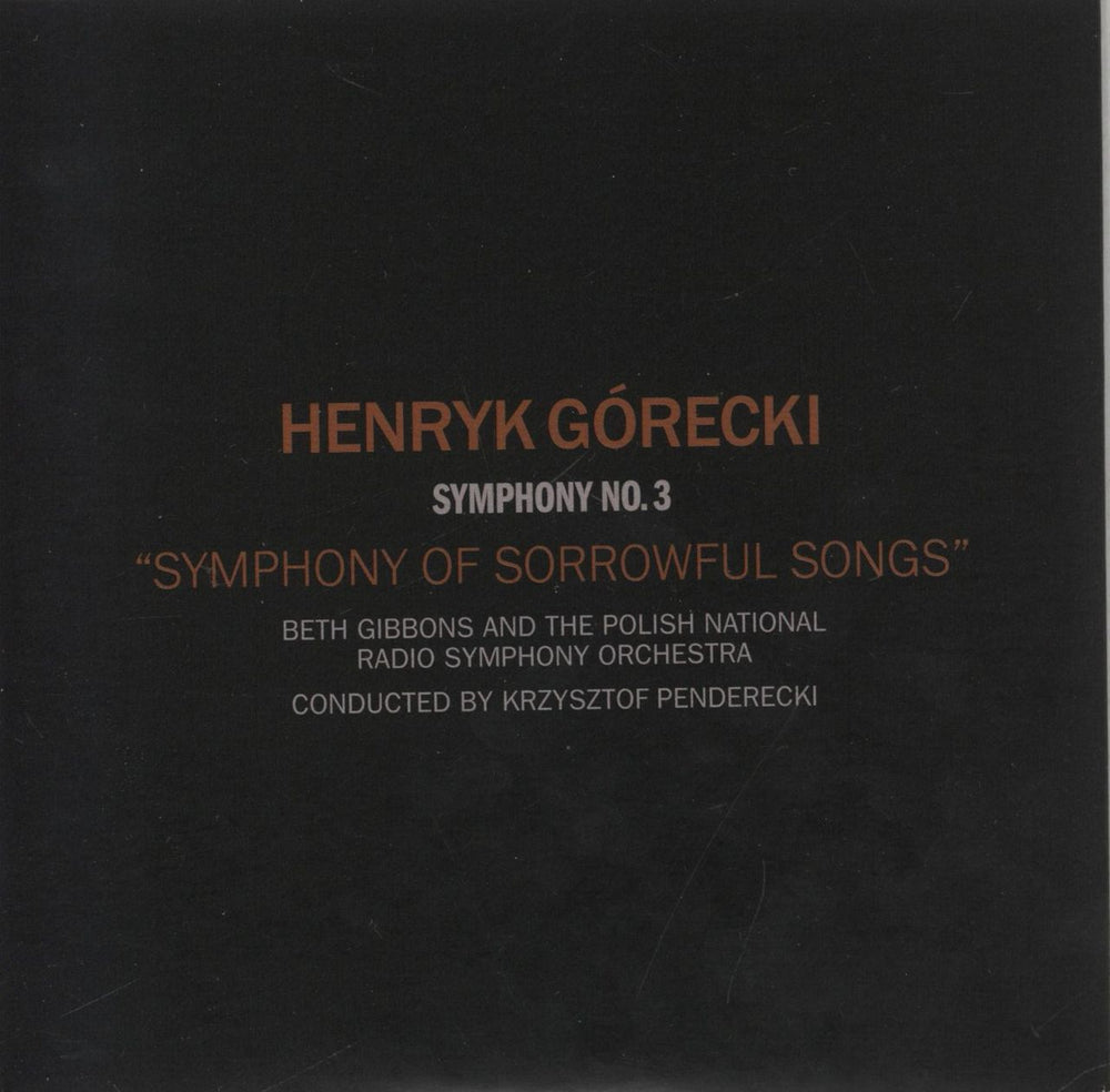 Beth Gibbons Symphony No. 3 (Symphony Of Sorrowful Songs) Op. 36 + DVD UK vinyl LP album (LP record)