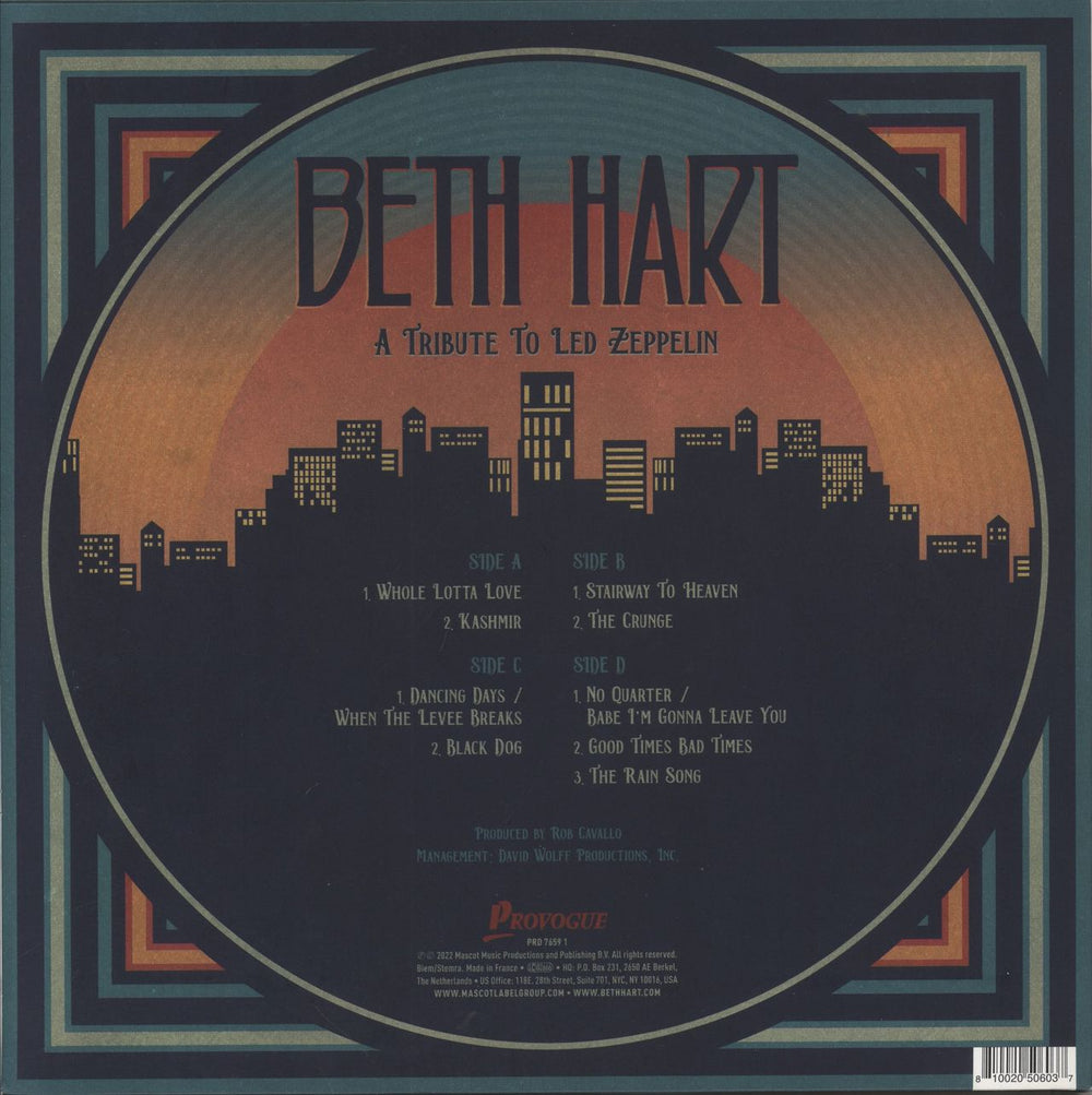 Beth Hart A Tribute To Led Zeppelin - 180 Gram Vinyl UK 2-LP vinyl record set (Double LP Album) 810020506037