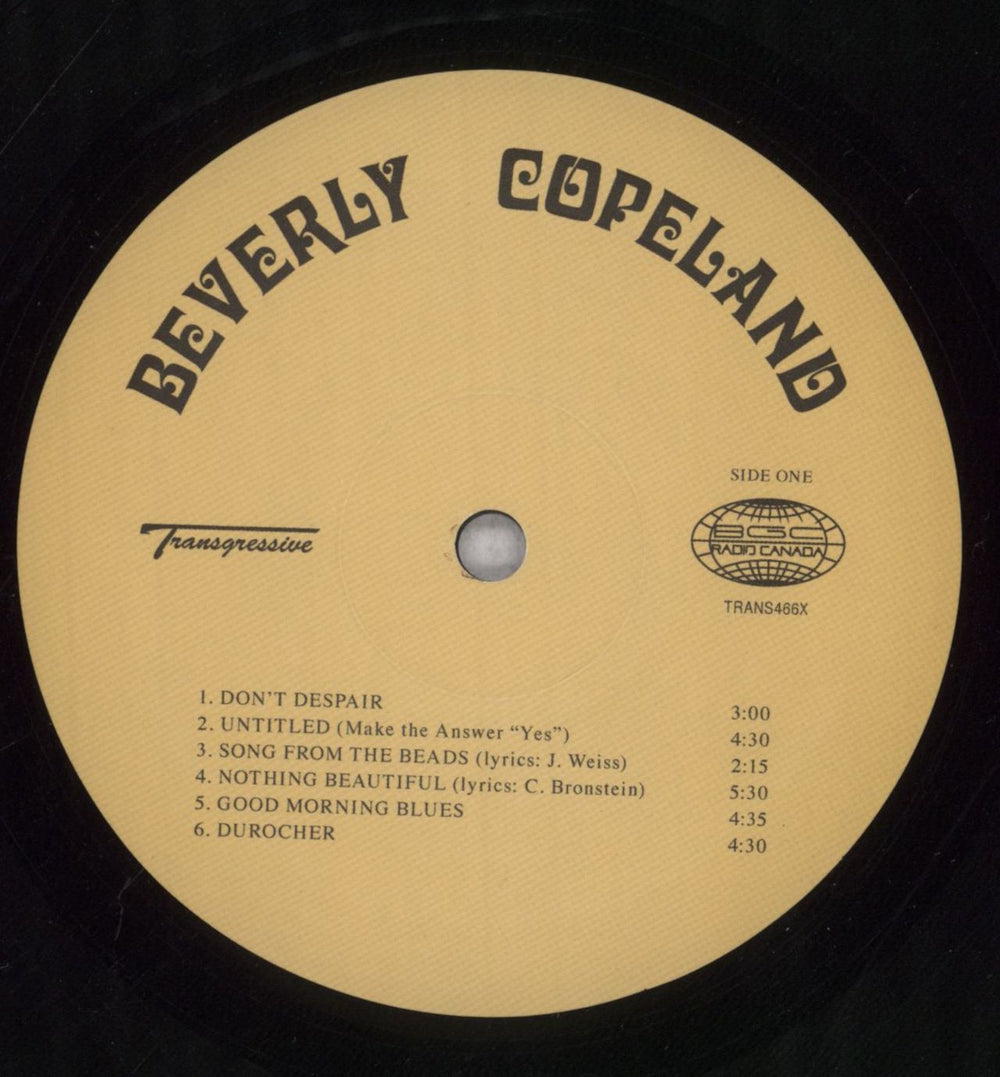 Beverly Glenn Copeland Beverly Copeland UK vinyl LP album (LP record) 6H9LPBE845258