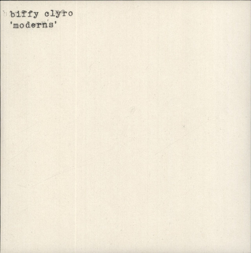 Biffy Clyro Moderns - RSD13 - White Opaque Vinyl UK 7" vinyl single (7 inch record / 45) 0190295288532