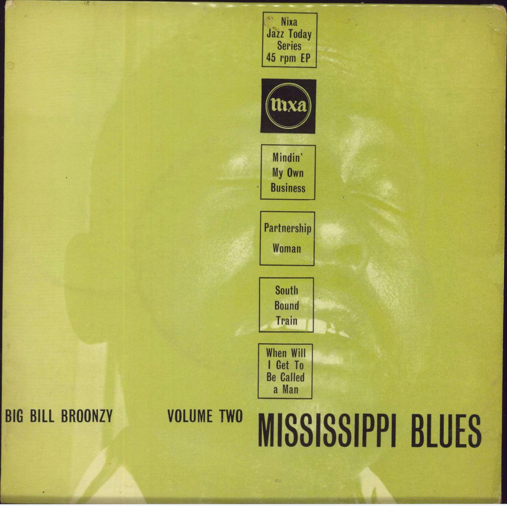 Big Bill Broonzy Volume 2 - Mississippi Blues UK 7" vinyl single (7 inch record / 45) NJE1015