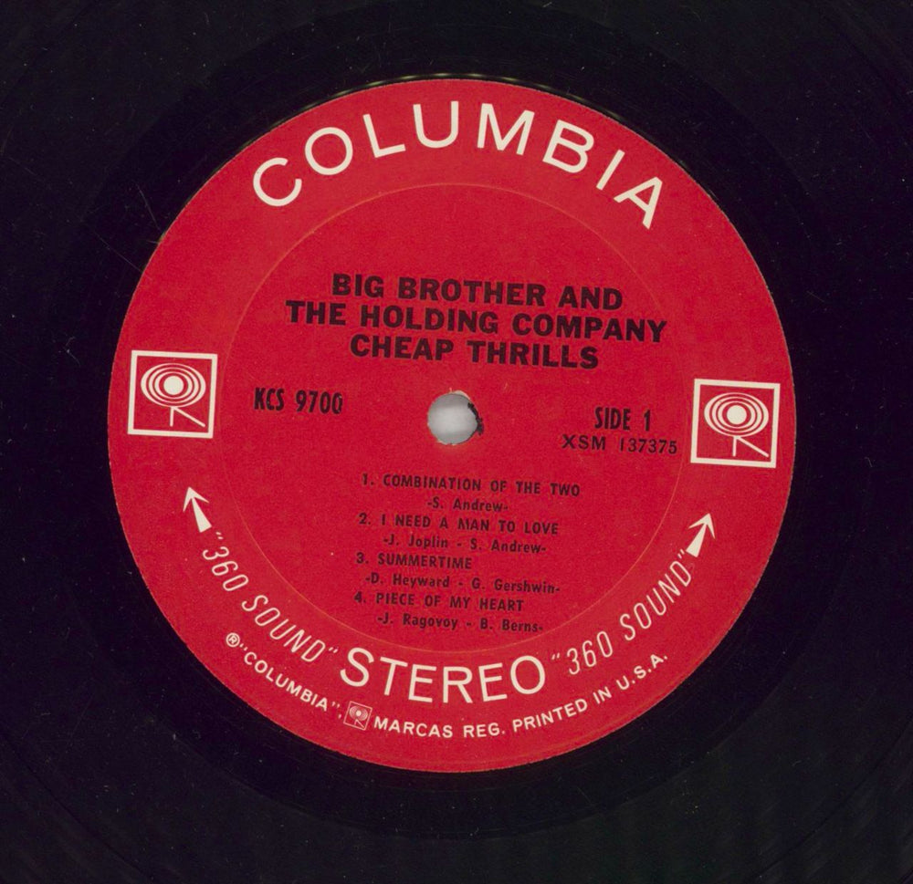 Big Brother & The Holding Company Cheap Thrills - VG US vinyl LP album (LP record)