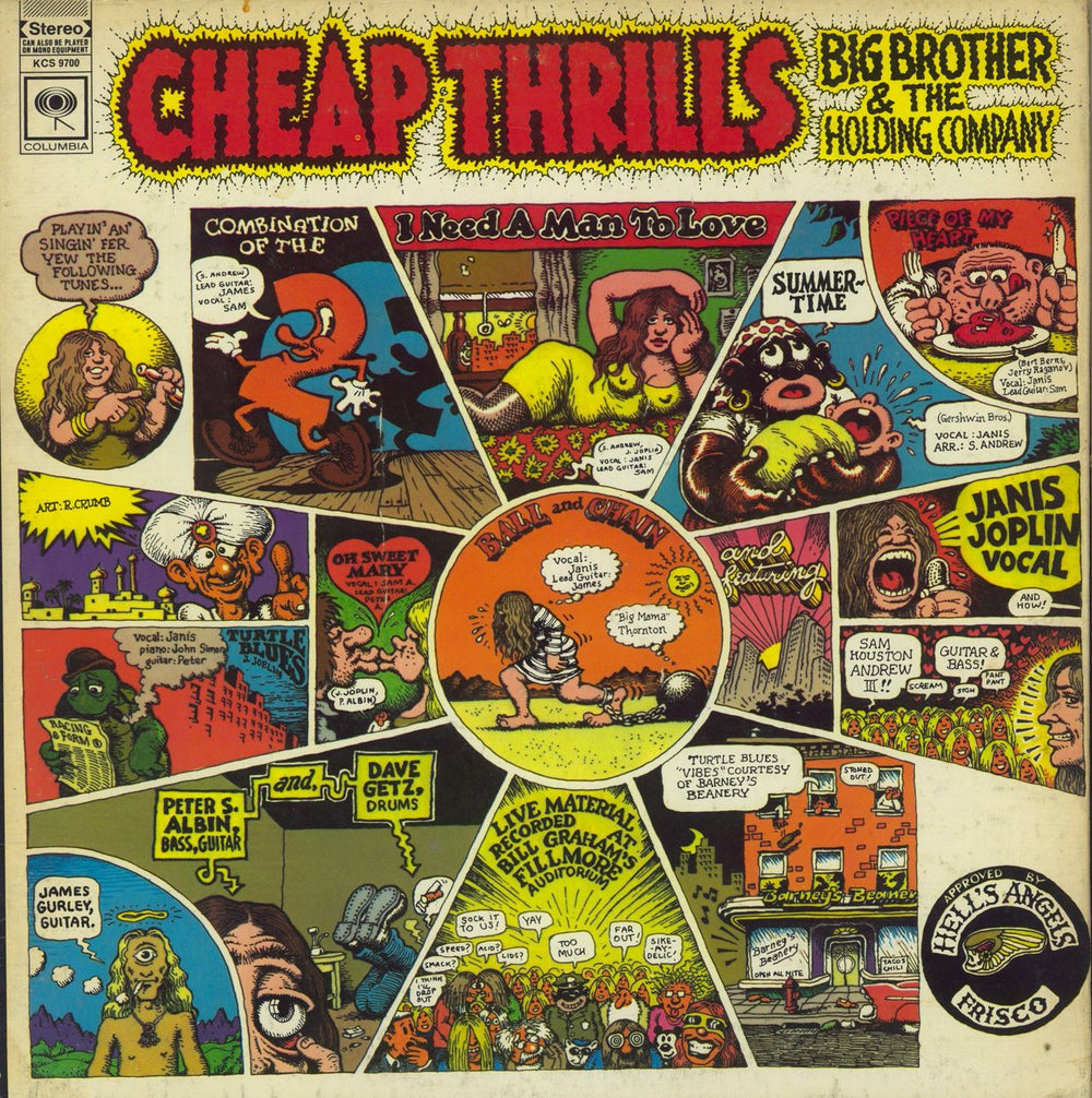 Big Brother & The Holding Company Cheap Thrills - VG US vinyl LP album (LP record) KCS9700