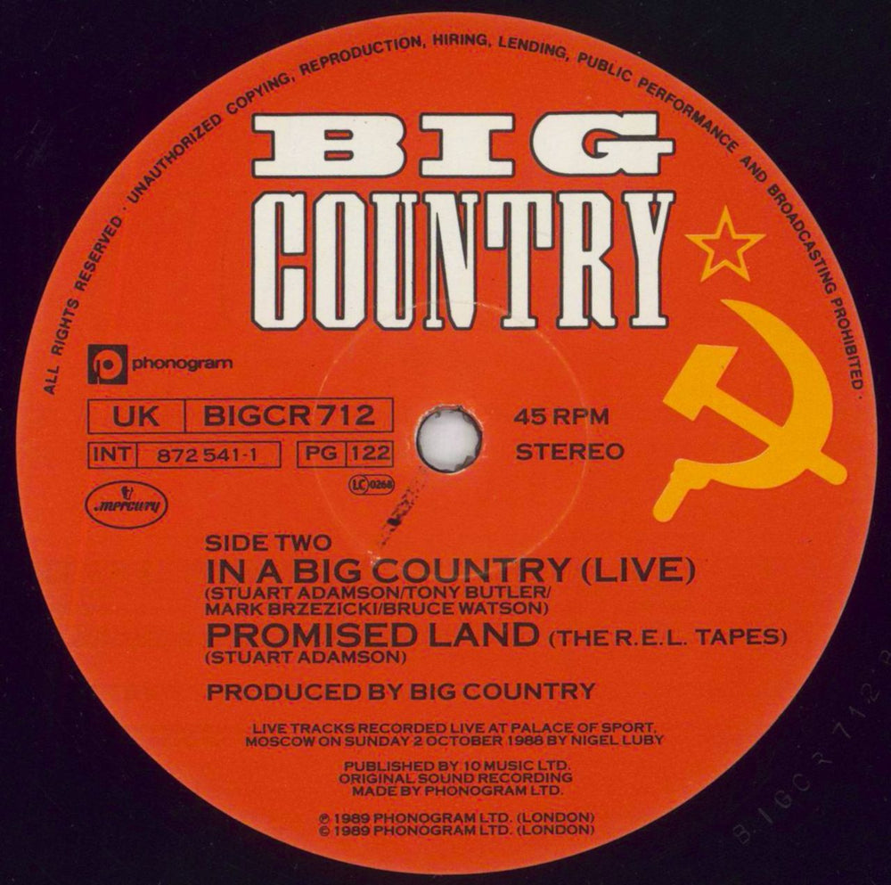 Big Country Peace In Our Time - Gatefold UK 12" vinyl single (12 inch record / Maxi-single) BIG12PE31480