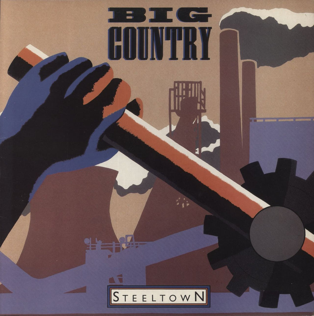 Big Country Steeltown UK vinyl LP album (LP record) MERH49