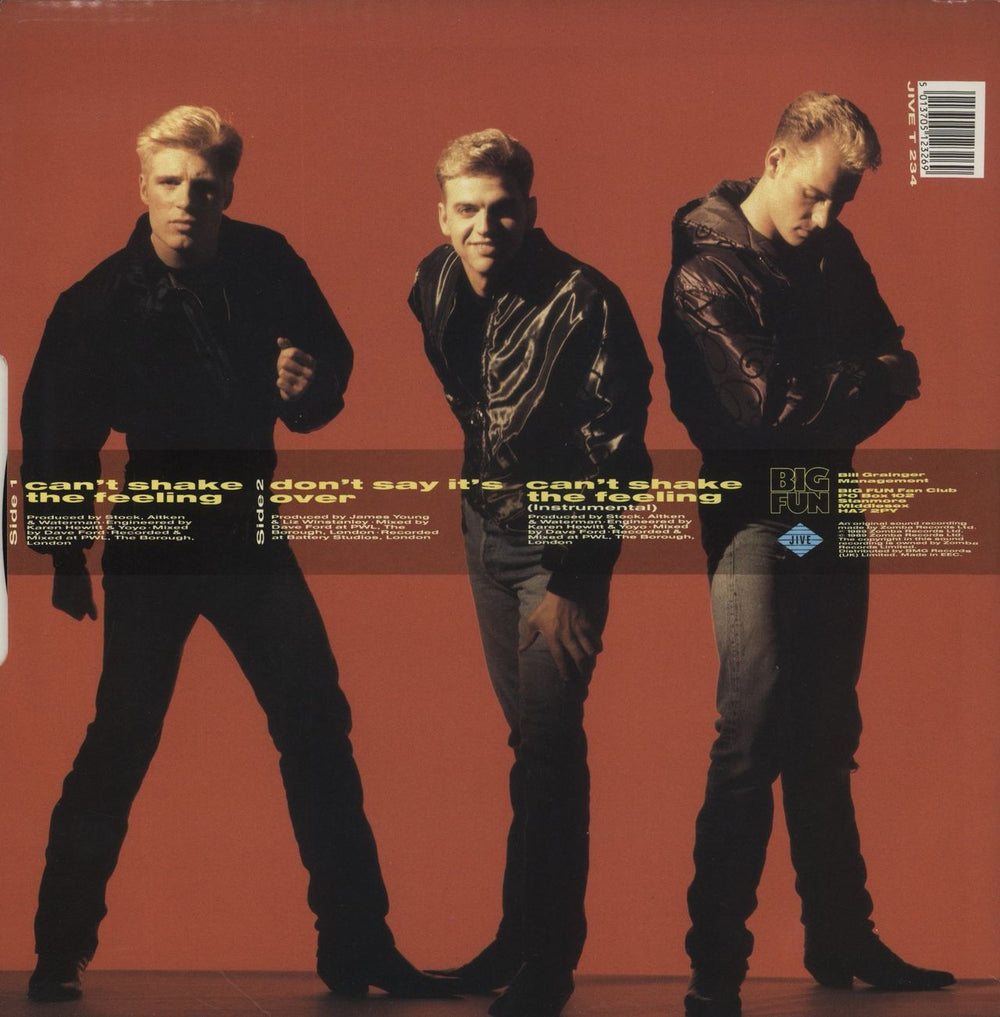 Big Fun Can't Shake The Feeling UK 12" vinyl single (12 inch record / Maxi-single) 5013705123269