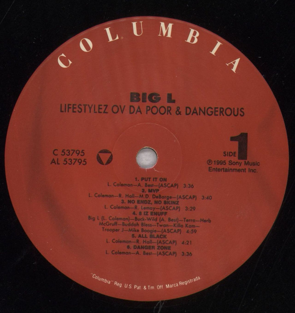 Big L Lifestylez Ov Da Poor & Dangerous - 1st US vinyl LP album (LP record) B1XLPLI754243