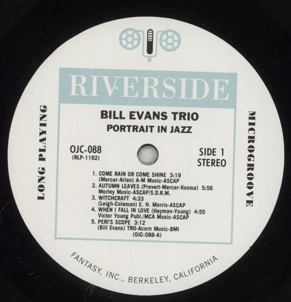 Bill Evans (Piano) Portrait In Jazz US vinyl LP album (LP record) BLVLPPO845102