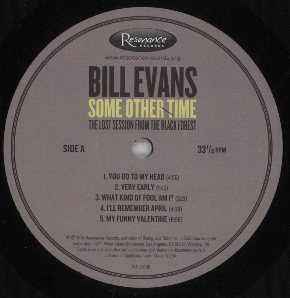 Bill Evans (Piano) Some Other Time: The Lost Session - RSD 16 US 2-LP vinyl record set (Double LP Album) BLV2LSO843109