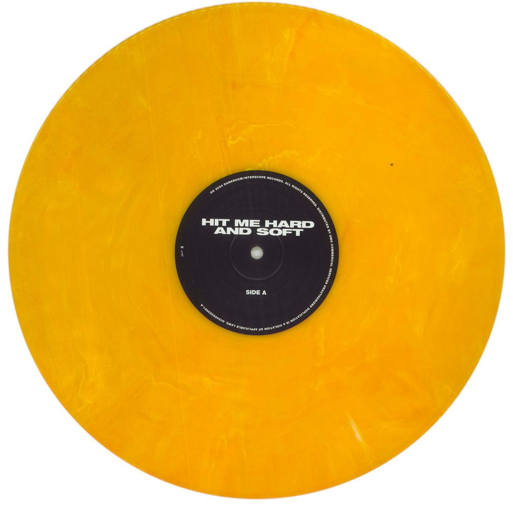 Billie Eilish Hit Me Hard And Soft - Yellow Vinyl US vinyl LP album (LP record) 0NRLPHI856162