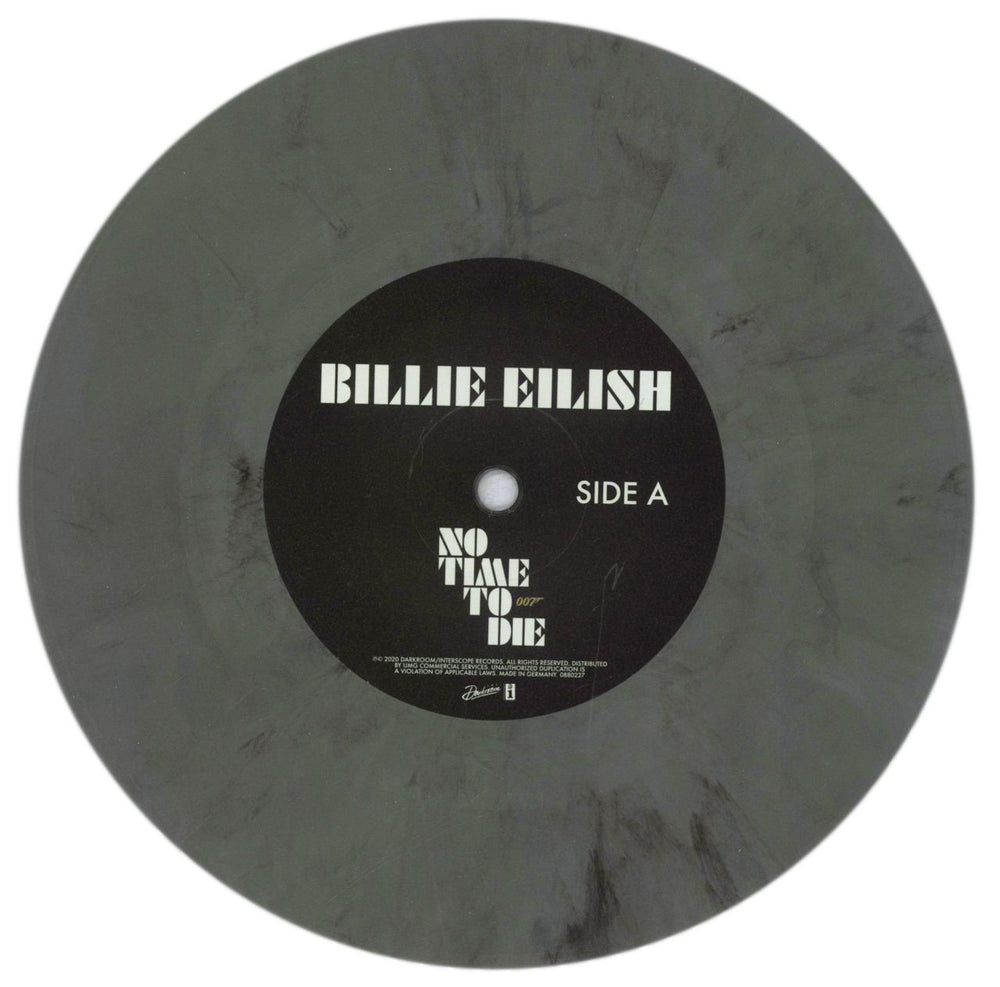 Billie Eilish No Time To Die - Smoke Grey Vinyl UK 7" vinyl single (7 inch record / 45) 0NR07NO840907