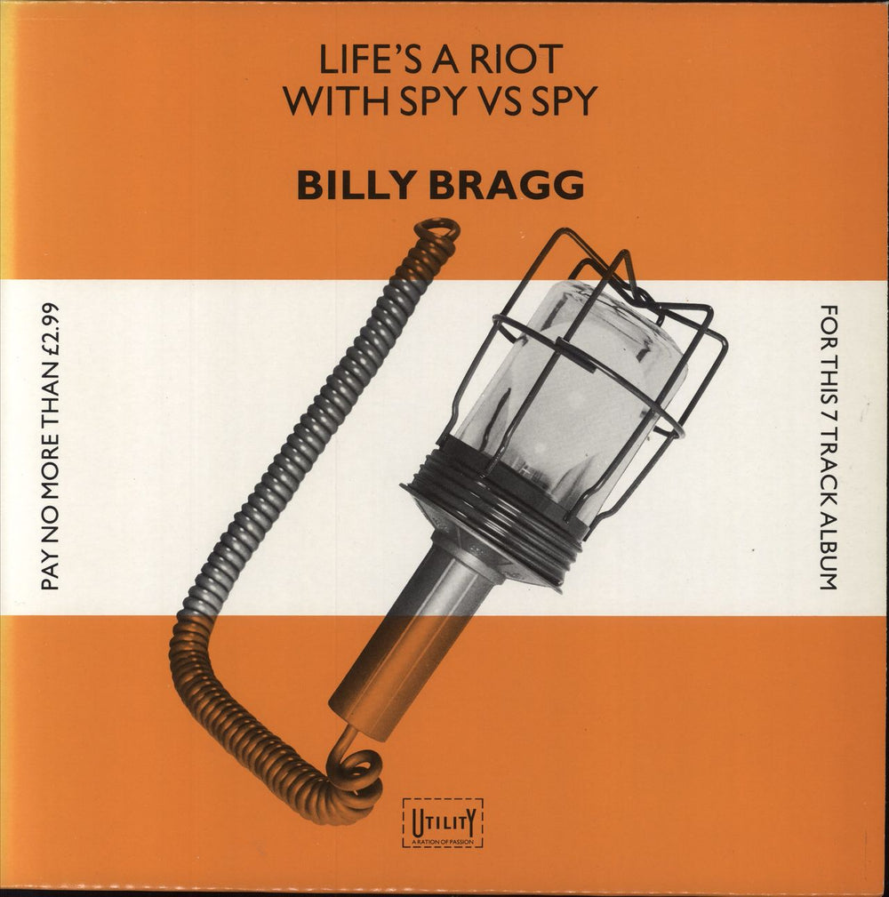 Billy Bragg Life's A Riot With Spy Vs Spy UK vinyl LP album (LP record) UTIL1