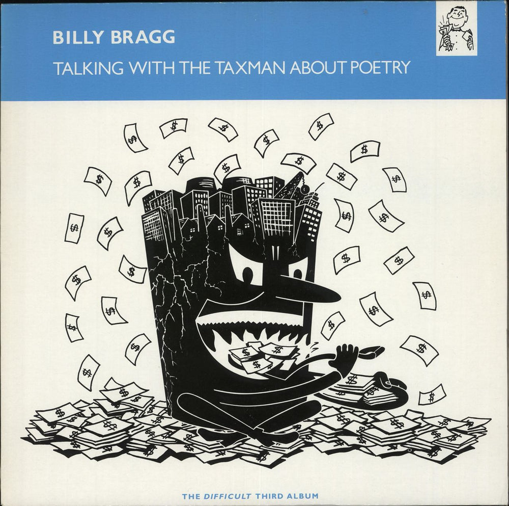 Billy Bragg Talking With The Taxman About Poetry - White vinyl German vinyl LP album (LP record) LILP4.00237