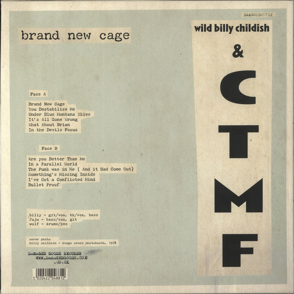Billy Childish Brand New Cage - Yellow Vinyl UK vinyl LP album (LP record) 5020422048812