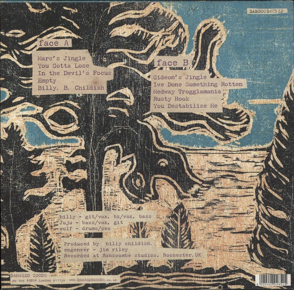 Billy Childish In The Devil's Focus UK 10" vinyl single (10 inch record) 5020422048515