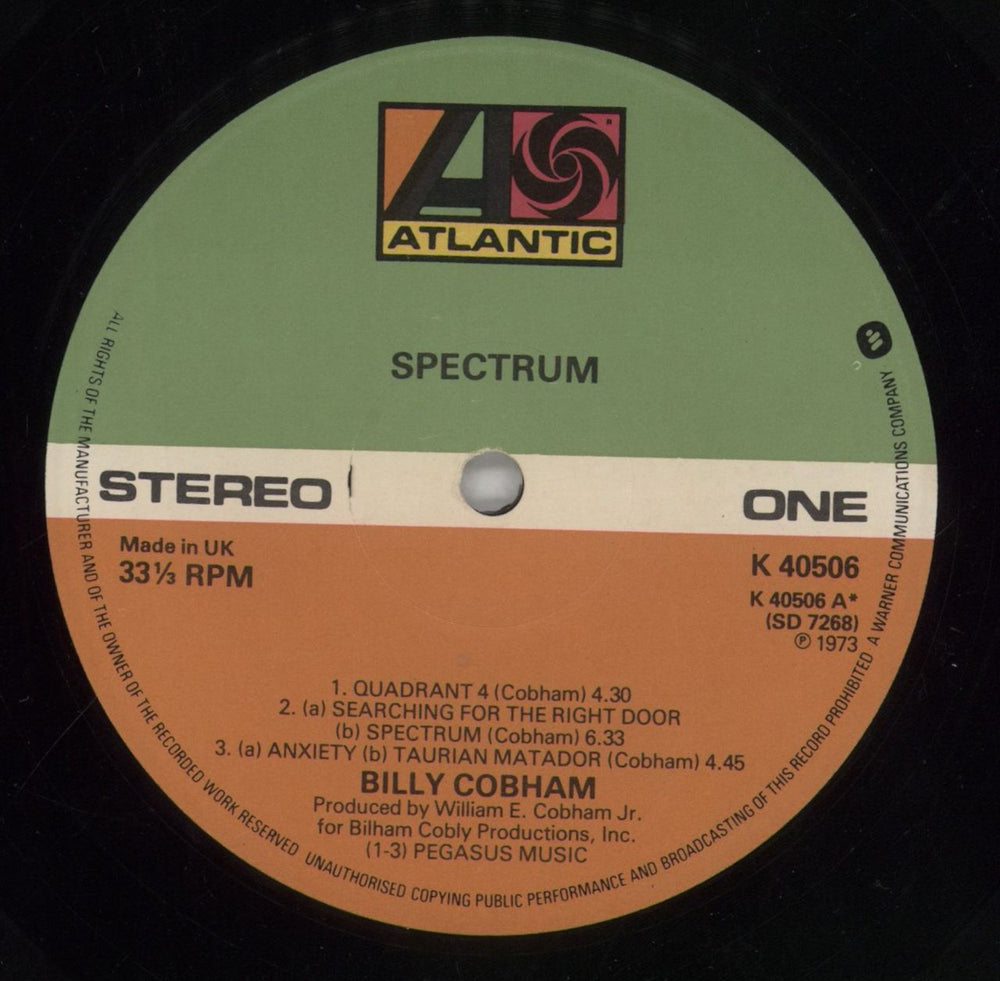 Billy Cobham Spectrum - VG UK vinyl LP album (LP record) BYHLPSP749392