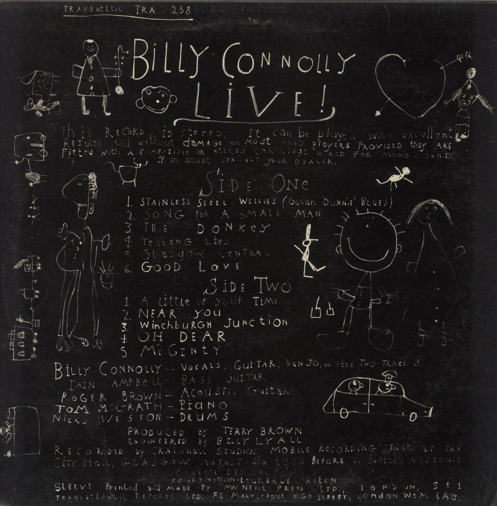 Billy Connolly Live! UK vinyl LP album (LP record)