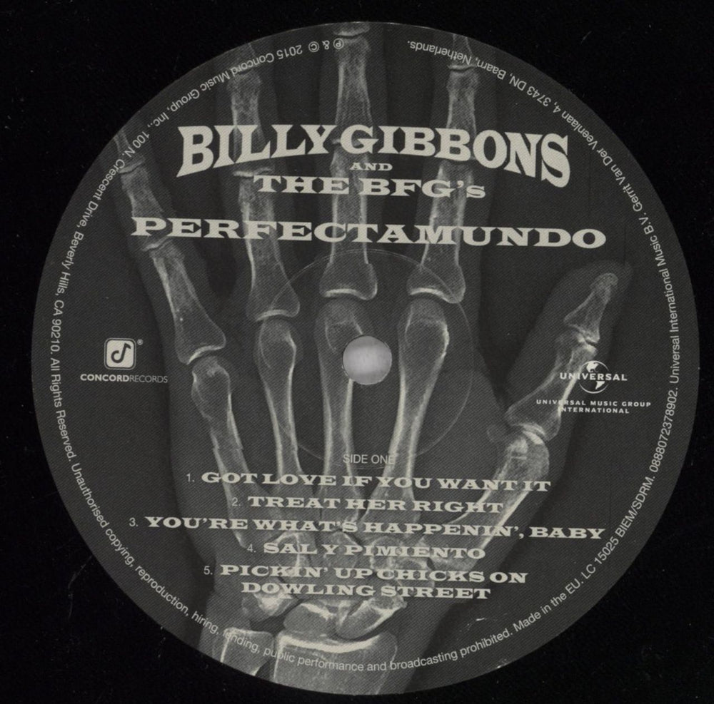 Billy F. Gibbons Perfectamundo US vinyl LP album (LP record) ZJ6LPPE844454