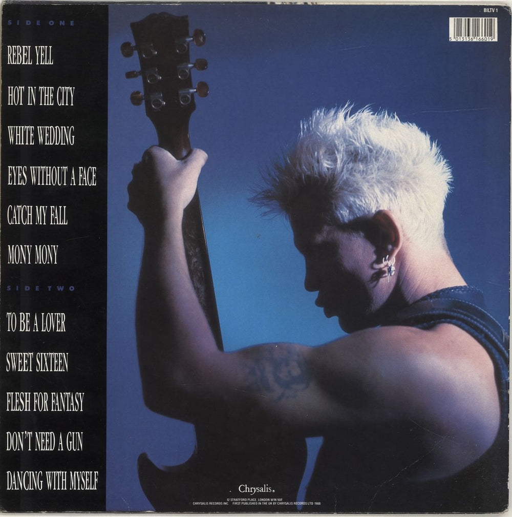 Billy Idol Idol Songs - Hype Stickered UK vinyl LP album (LP record) 5013136166019