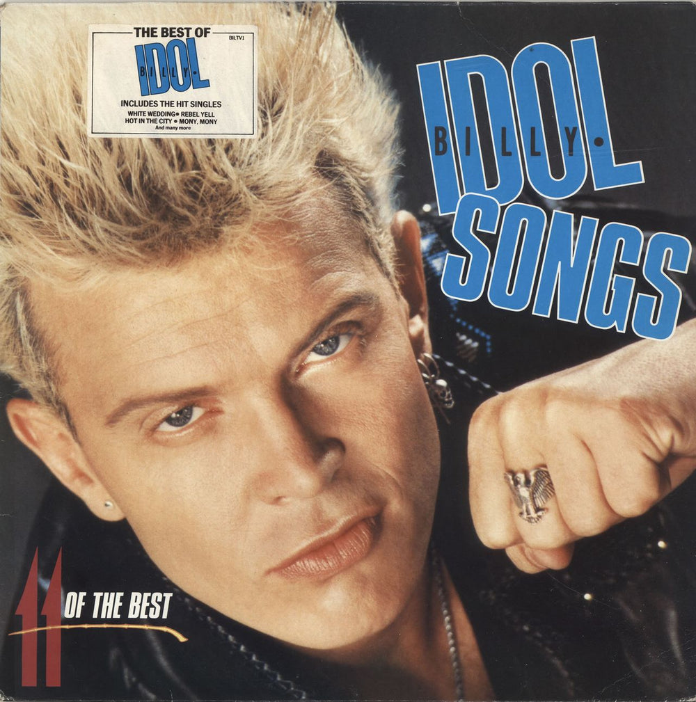 Billy Idol Idol Songs - Hype Stickered UK vinyl LP album (LP record) BILTV1