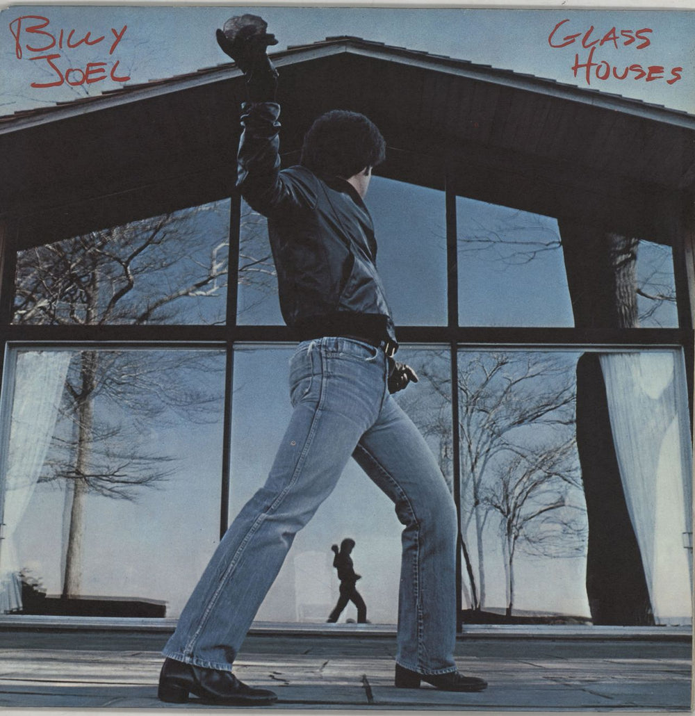 Billy Joel Glass Houses + Discography Insert UK vinyl LP album (LP record) 86108