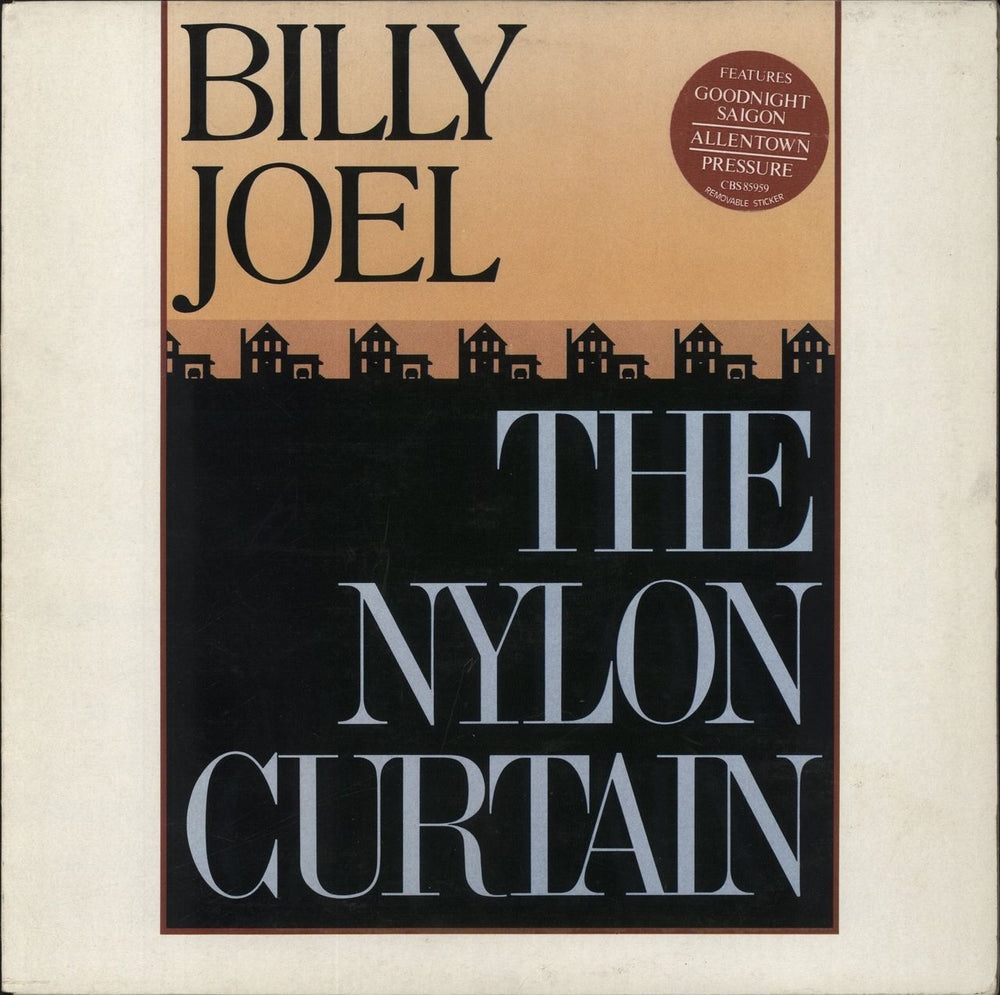 Billy Joel The Nylon Curtain - Hypesticker UK vinyl LP album (LP record) CBS85959