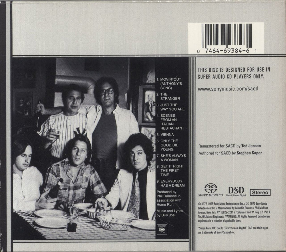 Billy Joel The Stranger US super audio CD SACD