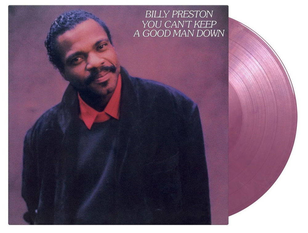 Billy Preston You Can't Keep A Good Man Down - Pink & Purple Marbled Vinyl - 180 Gram UK vinyl LP album (LP record) MOVLP3128