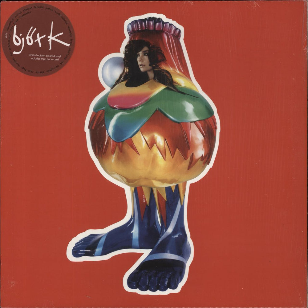 Björk Volta - Coloured Vinyl - shrink UK 2-LP vinyl record set (Double LP Album) TPLP460LTD