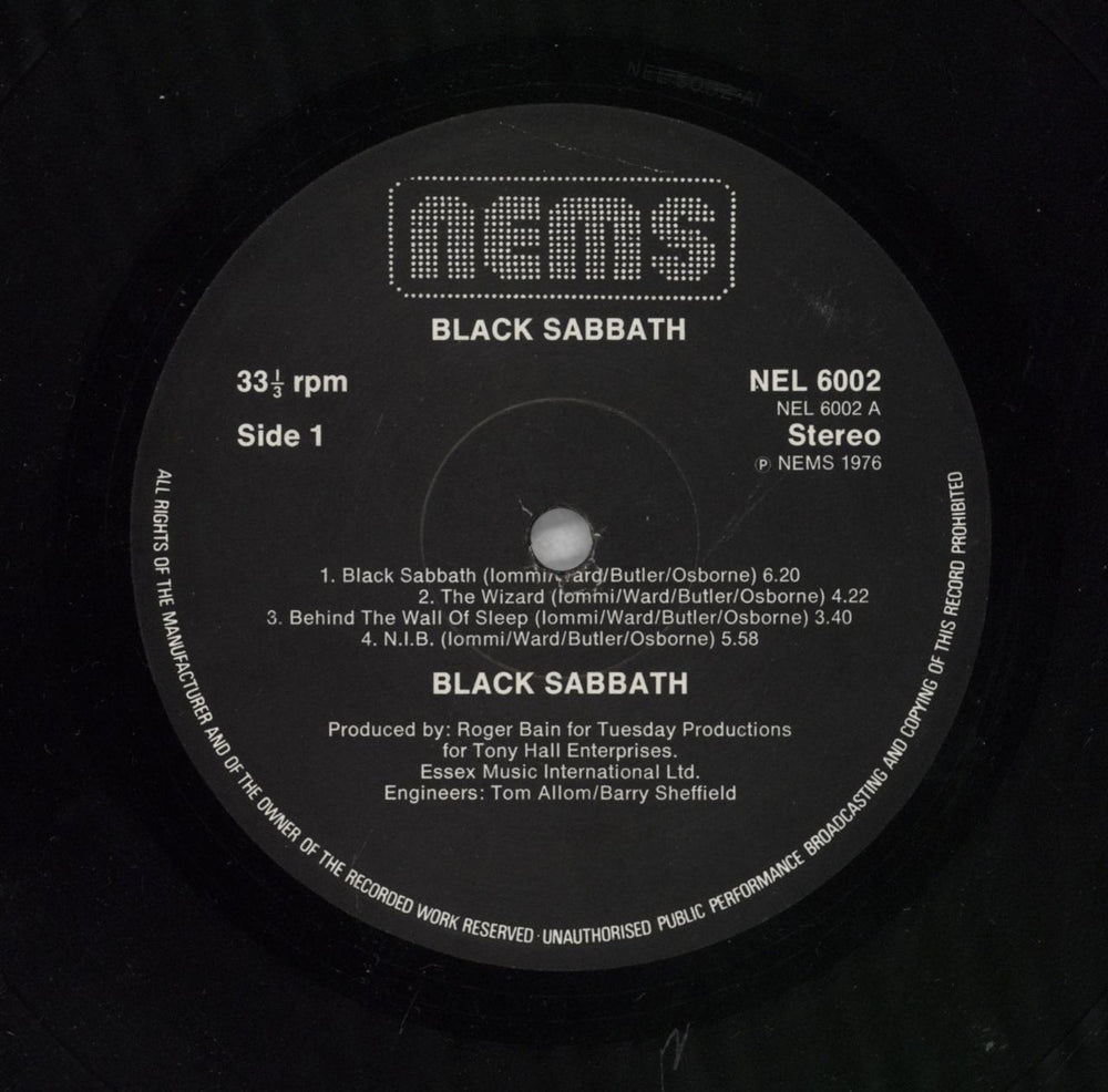 Black Sabbath Black Sabbath - 1976 Issue - EX UK vinyl LP album (LP record)