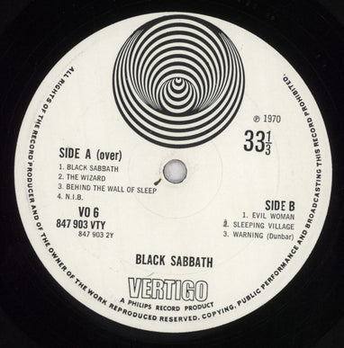 Black Sabbath Black Sabbath - 1st - G UK vinyl LP album (LP record) BLKLPBL832674
