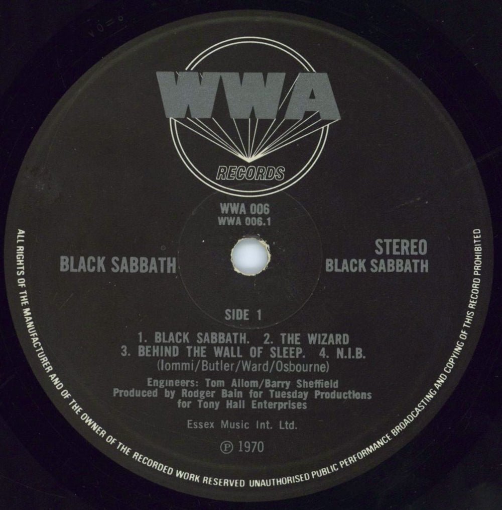 Black Sabbath Black Sabbath - 1st UK vinyl LP album (LP record) BLKLPBL770690