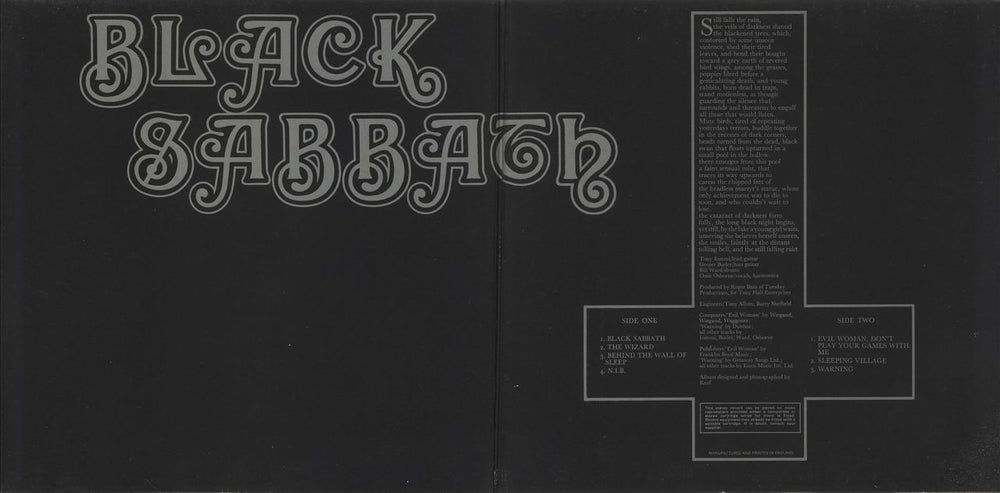 Black Sabbath Black Sabbath - 2nd UK vinyl LP album (LP record)