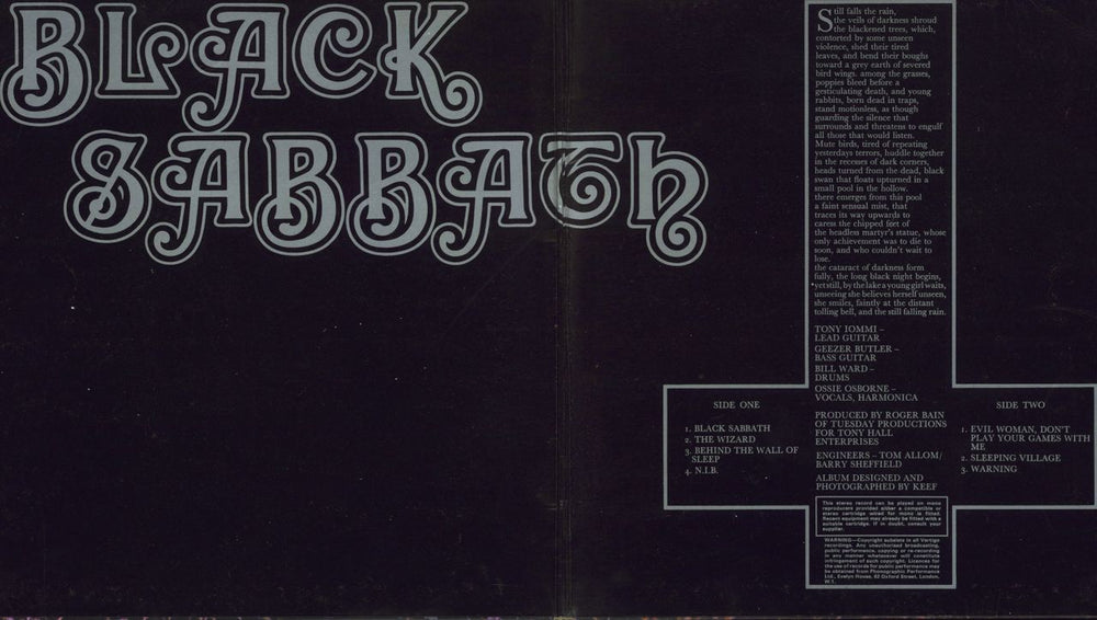 Black Sabbath Black Sabbath - 2nd - VG UK vinyl LP album (LP record)