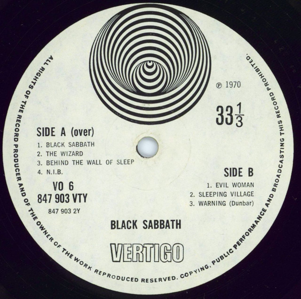 Black Sabbath Black Sabbath - 2nd - VG UK vinyl LP album (LP record) BLKLPBL598902