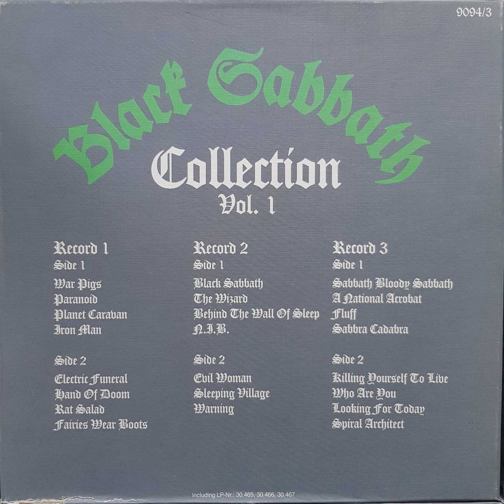 Black Sabbath Collection Vol 1 Spanish Vinyl Box Set BLKVXCO67441