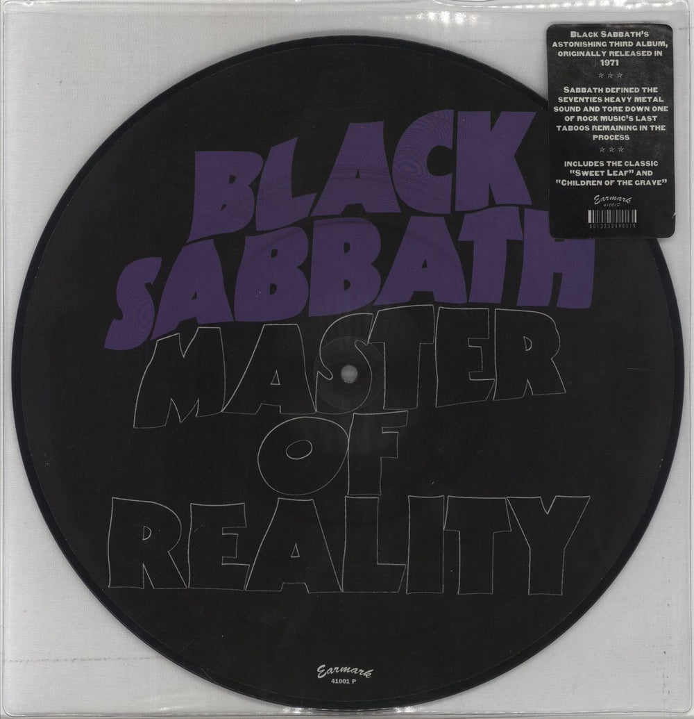 Black Sabbath Master Of Reality Italian picture disc LP (vinyl picture disc album) 41001P
