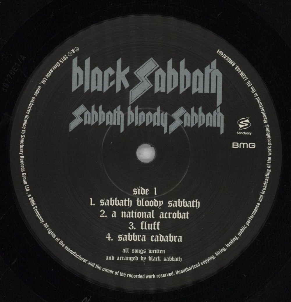 Black Sabbath Sabbath Bloody Sabbath - 180 Gram Vinyl UK vinyl LP album (LP record) BLKLPSA839291